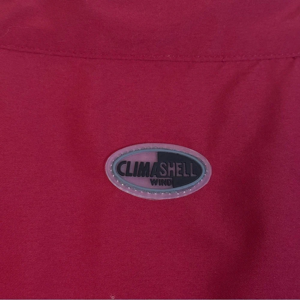 Adidas Men Maroon‎ Quarter-Zip Pullover Jacket ClimaShell Wind XL Pocket Lightwt